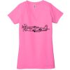 Ladies' Jersey Short-Sleeve Deep V-Neck T-Shirt Thumbnail