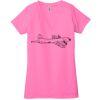 Ladies' Jersey Short-Sleeve Deep V-Neck T-Shirt Thumbnail