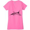 Ladies' Jersey Short-Sleeve Deep V-Neck T-Shirt Thumbnail