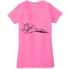 Ladies' Jersey Short-Sleeve Deep V-Neck T-Shirt Thumbnail