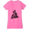 Ladies' Jersey Short-Sleeve Deep V-Neck T-Shirt Thumbnail