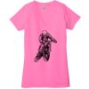 Ladies' Jersey Short-Sleeve Deep V-Neck T-Shirt Thumbnail