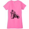 Ladies' Jersey Short-Sleeve Deep V-Neck T-Shirt Thumbnail