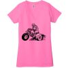 Ladies' Jersey Short-Sleeve Deep V-Neck T-Shirt Thumbnail