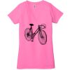 Ladies' Jersey Short-Sleeve Deep V-Neck T-Shirt Thumbnail