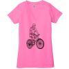 Ladies' Jersey Short-Sleeve Deep V-Neck T-Shirt Thumbnail