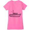 Ladies' Jersey Short-Sleeve Deep V-Neck T-Shirt Thumbnail