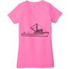 Ladies' Jersey Short-Sleeve Deep V-Neck T-Shirt Thumbnail