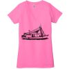 Ladies' Jersey Short-Sleeve Deep V-Neck T-Shirt Thumbnail