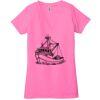 Ladies' Jersey Short-Sleeve Deep V-Neck T-Shirt Thumbnail