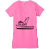 Ladies' Jersey Short-Sleeve Deep V-Neck T-Shirt Thumbnail