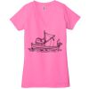 Ladies' Jersey Short-Sleeve Deep V-Neck T-Shirt Thumbnail