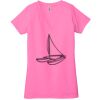 Ladies' Jersey Short-Sleeve Deep V-Neck T-Shirt Thumbnail