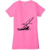 Ladies' Jersey Short-Sleeve Deep V-Neck T-Shirt Thumbnail