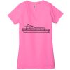 Ladies' Jersey Short-Sleeve Deep V-Neck T-Shirt Thumbnail