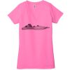 Ladies' Jersey Short-Sleeve Deep V-Neck T-Shirt Thumbnail