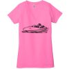 Ladies' Jersey Short-Sleeve Deep V-Neck T-Shirt Thumbnail