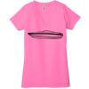 Ladies' Jersey Short-Sleeve Deep V-Neck T-Shirt Thumbnail