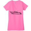 Ladies' Jersey Short-Sleeve Deep V-Neck T-Shirt Thumbnail