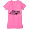 Ladies' Jersey Short-Sleeve Deep V-Neck T-Shirt Thumbnail