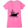 Ladies' Jersey Short-Sleeve Deep V-Neck T-Shirt Thumbnail