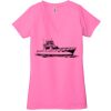 Ladies' Jersey Short-Sleeve Deep V-Neck T-Shirt Thumbnail