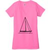 Ladies' Jersey Short-Sleeve Deep V-Neck T-Shirt Thumbnail