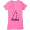 Ladies' Jersey Short-Sleeve Deep V-Neck T-Shirt Thumbnail