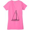Ladies' Jersey Short-Sleeve Deep V-Neck T-Shirt Thumbnail