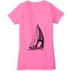 Ladies' Jersey Short-Sleeve Deep V-Neck T-Shirt Thumbnail