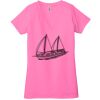 Ladies' Jersey Short-Sleeve Deep V-Neck T-Shirt Thumbnail
