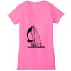 Ladies' Jersey Short-Sleeve Deep V-Neck T-Shirt Thumbnail