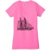 Ladies' Jersey Short-Sleeve Deep V-Neck T-Shirt Thumbnail