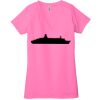 Ladies' Jersey Short-Sleeve Deep V-Neck T-Shirt Thumbnail