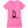 Ladies' Jersey Short-Sleeve Deep V-Neck T-Shirt Thumbnail