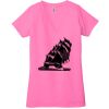 Ladies' Jersey Short-Sleeve Deep V-Neck T-Shirt Thumbnail