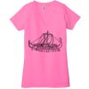 Ladies' Jersey Short-Sleeve Deep V-Neck T-Shirt Thumbnail