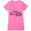 Ladies' Jersey Short-Sleeve Deep V-Neck T-Shirt Thumbnail
