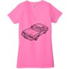 Ladies' Jersey Short-Sleeve Deep V-Neck T-Shirt Thumbnail