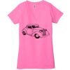 Ladies' Jersey Short-Sleeve Deep V-Neck T-Shirt Thumbnail