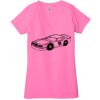 Ladies' Jersey Short-Sleeve Deep V-Neck T-Shirt Thumbnail