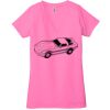 Ladies' Jersey Short-Sleeve Deep V-Neck T-Shirt Thumbnail