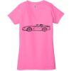Ladies' Jersey Short-Sleeve Deep V-Neck T-Shirt Thumbnail