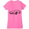 Ladies' Jersey Short-Sleeve Deep V-Neck T-Shirt Thumbnail
