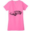 Ladies' Jersey Short-Sleeve Deep V-Neck T-Shirt Thumbnail