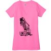 Ladies' Jersey Short-Sleeve Deep V-Neck T-Shirt Thumbnail