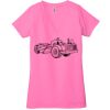 Ladies' Jersey Short-Sleeve Deep V-Neck T-Shirt Thumbnail