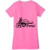 Ladies' Jersey Short-Sleeve Deep V-Neck T-Shirt Thumbnail