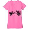 Ladies' Jersey Short-Sleeve Deep V-Neck T-Shirt Thumbnail