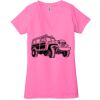 Ladies' Jersey Short-Sleeve Deep V-Neck T-Shirt Thumbnail